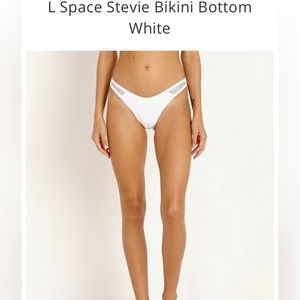 L Space Stevie White Mesh Bikini Bottom